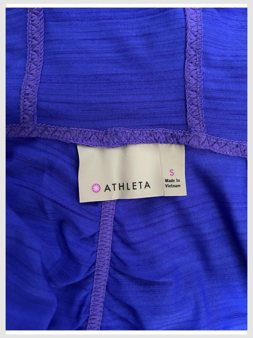 Athleta Pacifica Illume Hoodie Royal Blue Thumbholes 1/2 Zip S - Picture 8 of 8